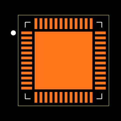 MAX17411GTM+T Footprint