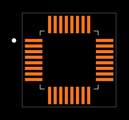MAX3421EEHJ+ Footprint