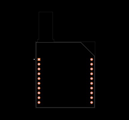 AS-RTK2B-MICRO-F9P-L1L2SMATH-00 Footprint