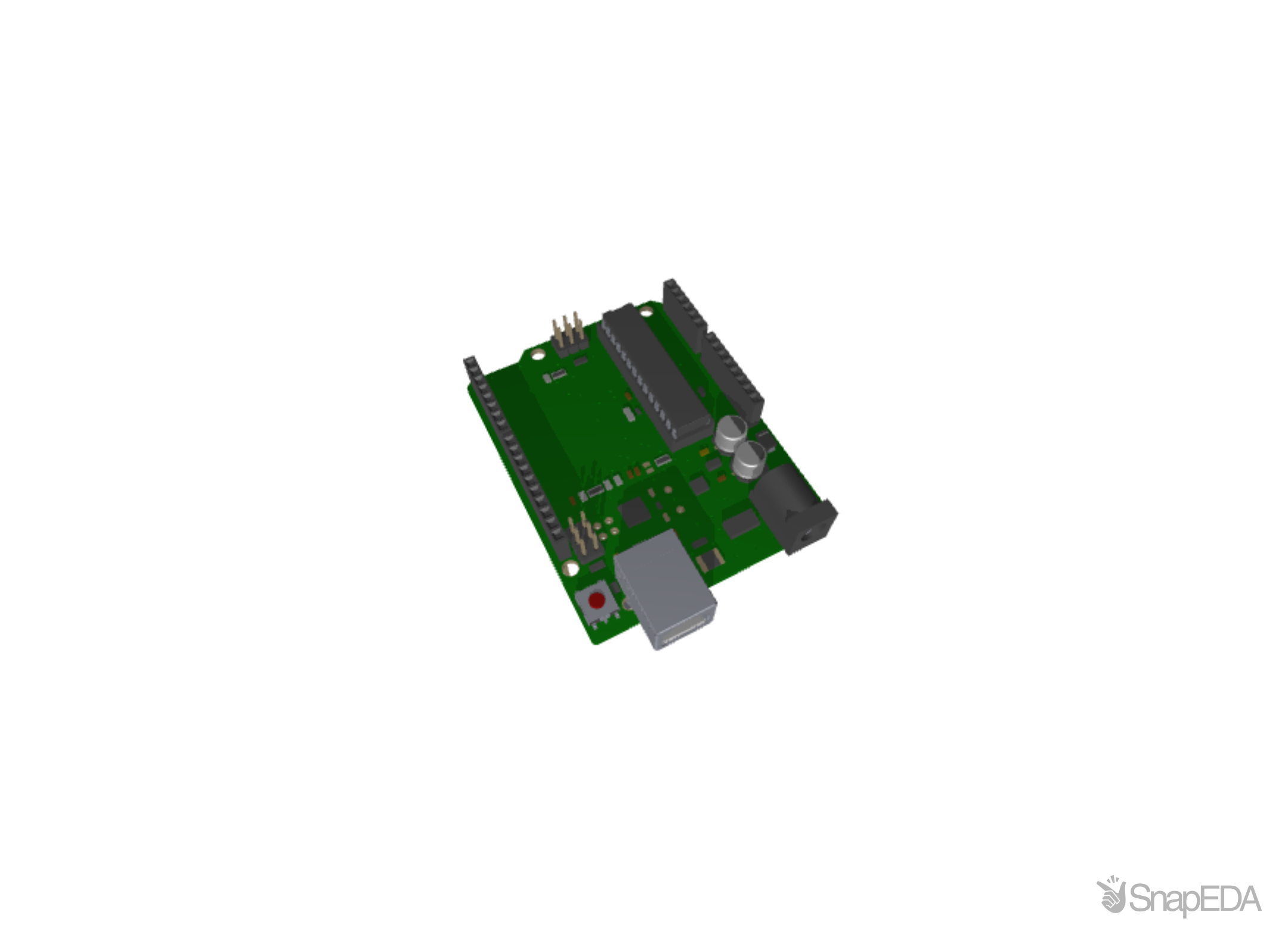 Arduino UNO Rev3 with Long Pins 3D Model