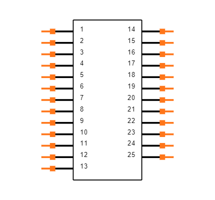 DCCM25SCBRP Symbol