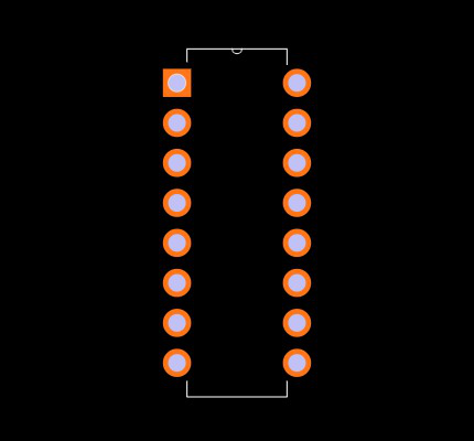 DAC 0808 LCN Footprint