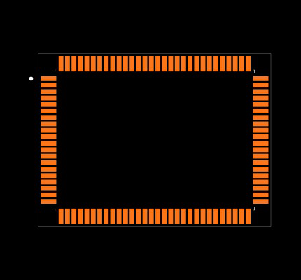 CY7C1372KV25-167AXC Footprint