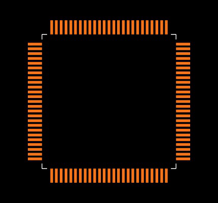 CY8C3866AXI-208T Footprint