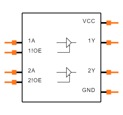 74LVC2G125RA3-7 Symbol