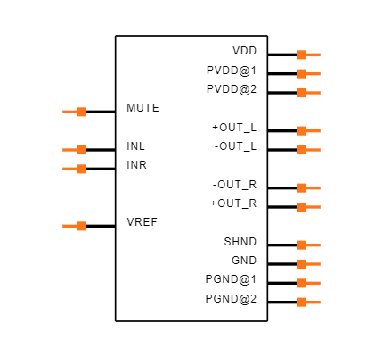 PAM8403DR Symbol