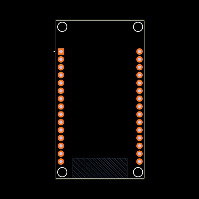 DEVKIT V1 ESP32-WROOM-32 Footprint