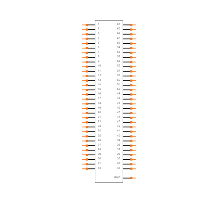 QFN-64BT-0.5-01 Symbol