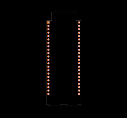 ESP32-S2-DEVKITC-1 Footprint