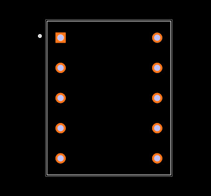 EE25/10/6-K-V-10P-YW-360 Footprint