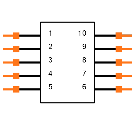 EE25/10/6-K-V-10P-YW-360 Symbol