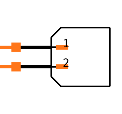 DF63M-2P-3.96DS Symbol, Footprint & 3D Model by Hirose