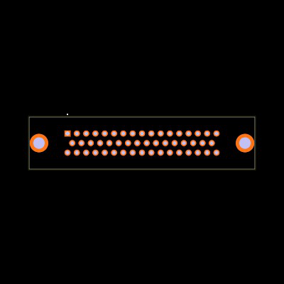 SDDB-50P(55) Footprint