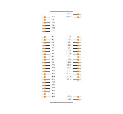 IS66WVE4M16EALL-70BLI Symbol