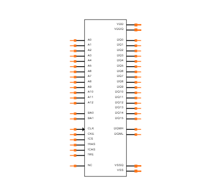 IS42S16320F-7TL Symbol
