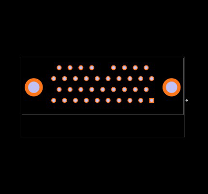 MDM-37SCBRP Footprint
