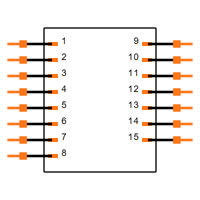 MDM-15PCBR Symbol