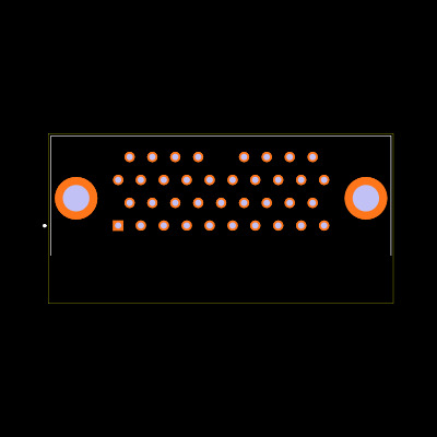MDM-37SCBRP Footprint