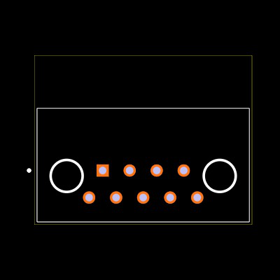 MDM-9PCBRP Footprint