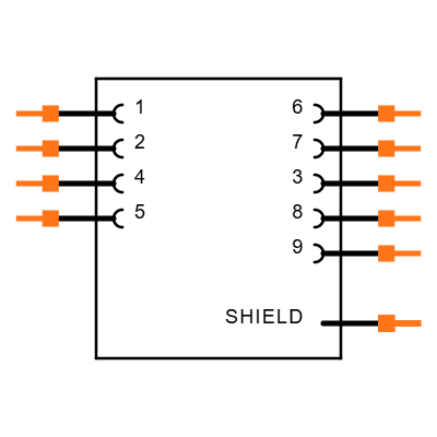 MDM-9SCBRP Symbol