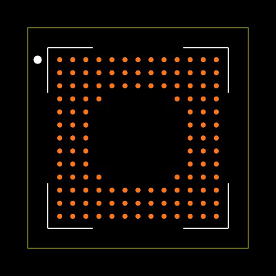 CY8C6347BZI-BLD54 Footprint