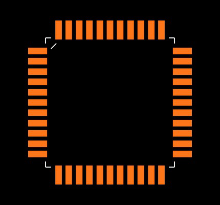 EPM3064ATC44-10 Footprint