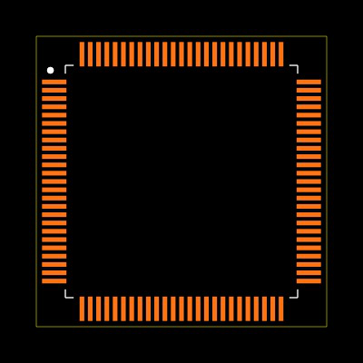 EPM7128STC100-10N Footprint
