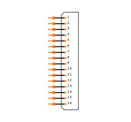 B16B-XH-A(LF)(SN) Symbol