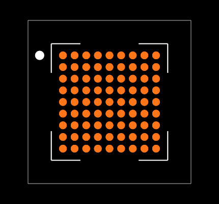 ICE40LP1K-CM81 Footprint
