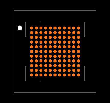 ICE40LP8K-CM121 Footprint