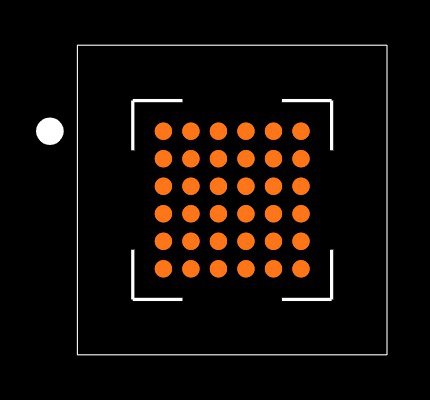 ICE40UL1K-CM36AI Footprint