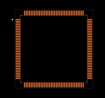 LCMXO2-1200ZE-1TG144C Footprint