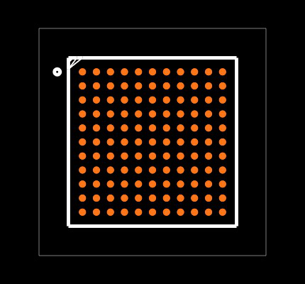 LCMXO3L-1300E-6MG121C Footprint