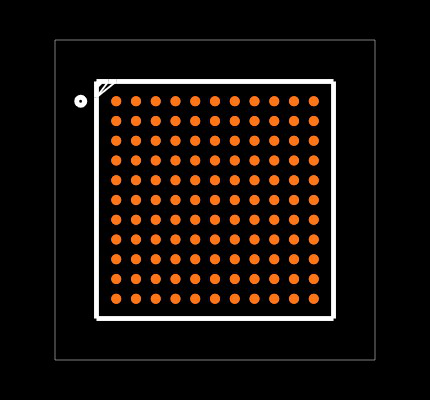LCMXO3L-2100E-6MG121I Footprint