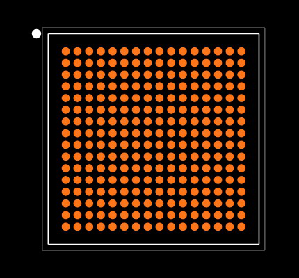 LCMXO3L-4300E-5MG256C Footprint