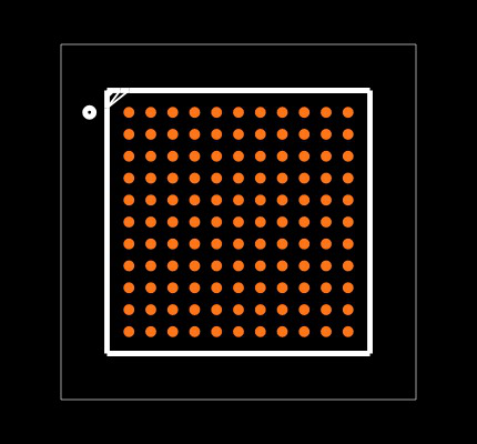 LCMXO3LF-640E-5MG121C Footprint