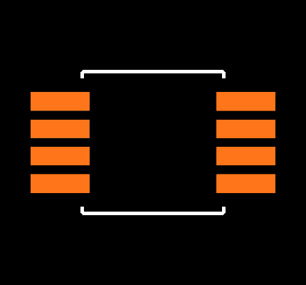 LT1460FCMS8-2.5 Footprint