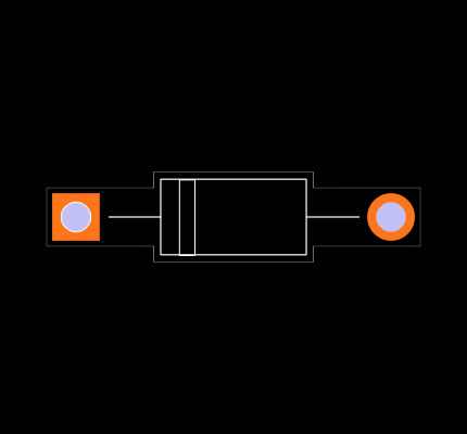 P4KE400A-B Footprint
