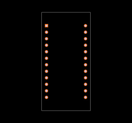 DS1220AB-100 Footprint