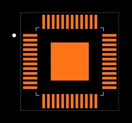 MAX1196ECM+D Footprint