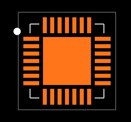 MAX14662ETI+T Footprint