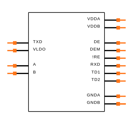 MAX14943GWE+T Symbol