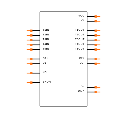 MAX200EWP+T Symbol
