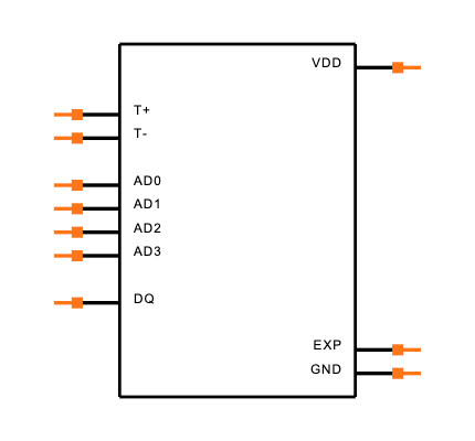 MAX31850EATB+ Symbol