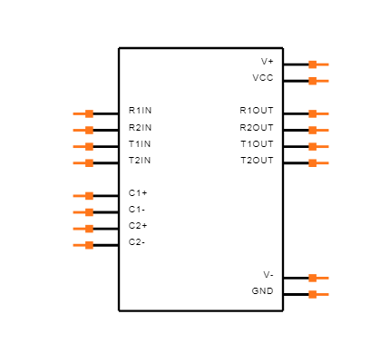 MAX3232ECPE Symbol