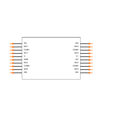 MAX333CPP Symbol