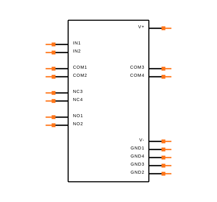 MAX4566ESE Symbol