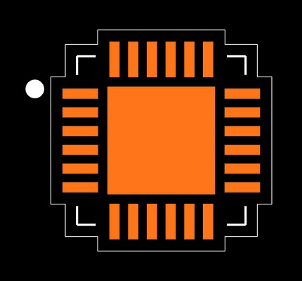 MAX4996ETG+ Footprint