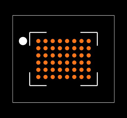 MAX77874BEWM+ Footprint