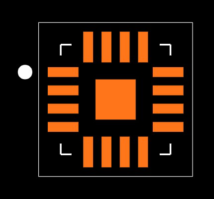 MAX9722BETE+ Footprint